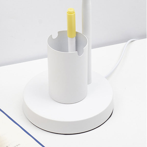 Moderner minimalistischer Eisen-Holz-verstellbarer Winkel-Stifthalter 1-Licht-Tischlampe für das Studium 