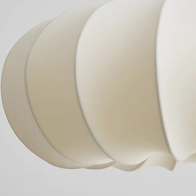 Tela retro contemporánea imitación seda madera forma de calabaza lámpara colgante de 3/5 luces para sala de estar 