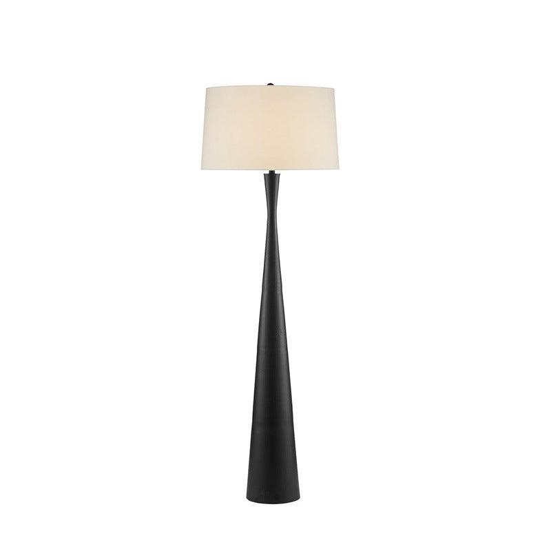 Zeitgenössische nordische Eisenstofftrommelform 1-Licht Stehende Stehlampe für Wohnzimmer 