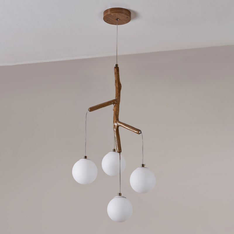 Moderne Art Deco Loft Baumzweig Eisen Harz Acryl 4/6 - Licht Kronleuchter für Esszimmer 