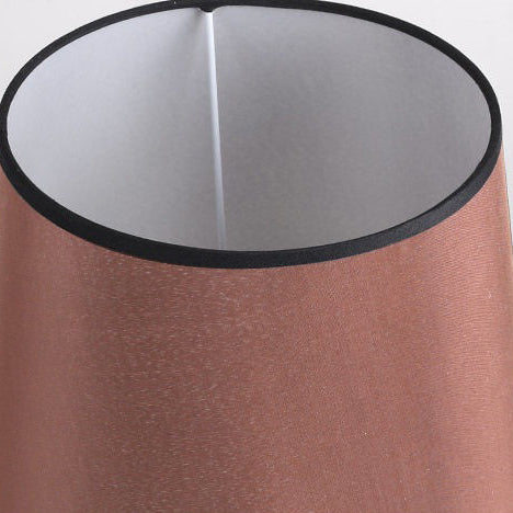 Moderner minimalistischer Tischlampe mit Tropfenbasis, Trommelform, Stoff, Eisen, 1-Licht für Schlafzimmer 