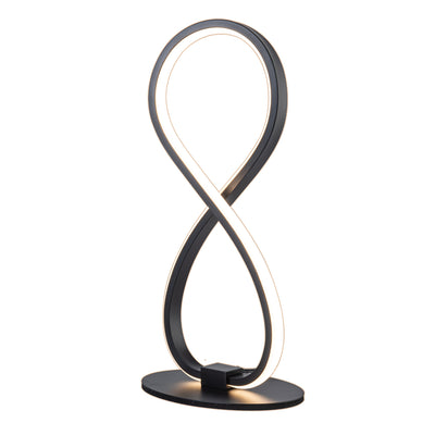 Moderne minimalistische 8-förmige Aluminium-Silikon-LED-Tischlampe für das Wohnzimmer 