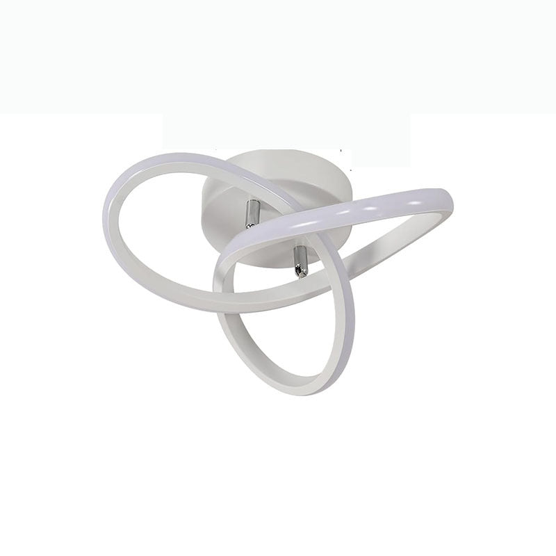 Contemporary Creative Floral Shape Iron PVC LED Semi-Flush Mount Ceiling Light For Hallway