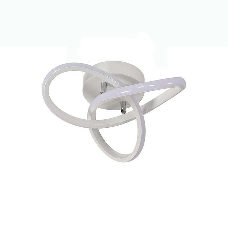 Contemporary Creative Floral Shape Iron PVC LED Semi-Flush Mount Ceiling Light For Hallway