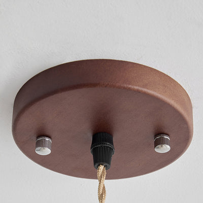 Plafonnier en bois à 3 lumières en forme de soucoupe volante traditionnelle française avec corde en chanvre pour salon 