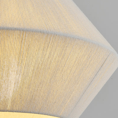 Plafonnier en bois à 3 lumières en forme de soucoupe volante traditionnelle française avec corde en chanvre pour salon 