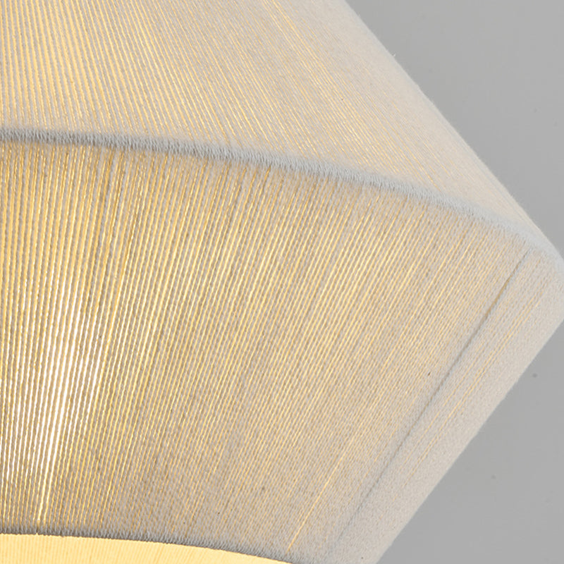 Plafonnier en bois à 3 lumières en forme de soucoupe volante traditionnelle française avec corde en chanvre pour salon 