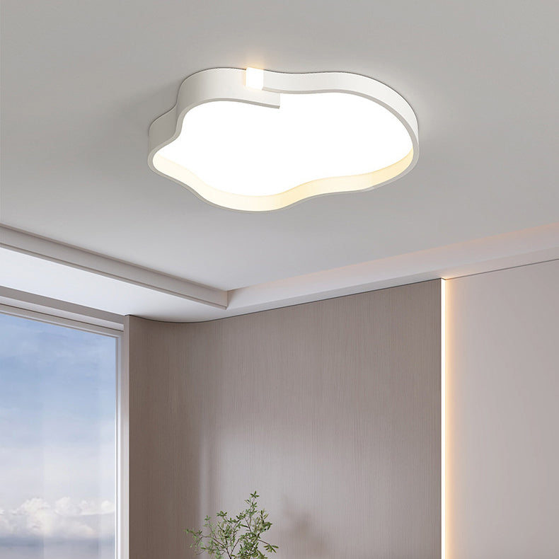 Contemporary Nordic Iron Acrylic Square Cloud Shade LED Flush Mount Ceiling Light For Living Room