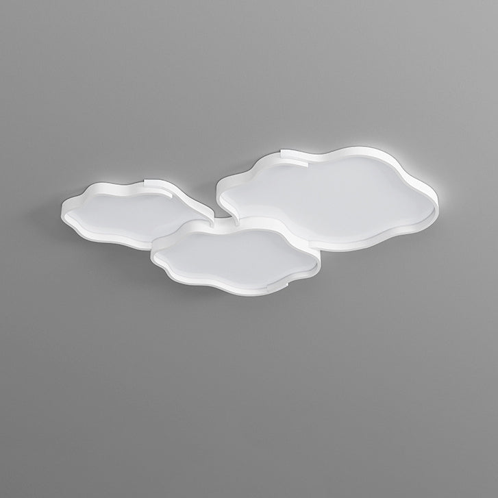 Contemporary Nordic Iron Acrylic Square Cloud Shade LED Flush Mount Ceiling Light For Living Room