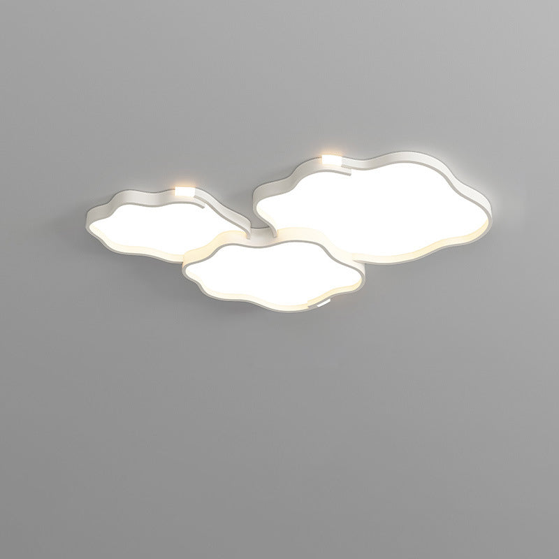 Contemporary Nordic Iron Acrylic Square Cloud Shade LED Flush Mount Ceiling Light For Living Room
