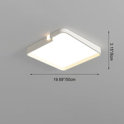 Contemporary Nordic Iron Acrylic Square Cloud Shade LED Flush Mount Ceiling Light For Living Room