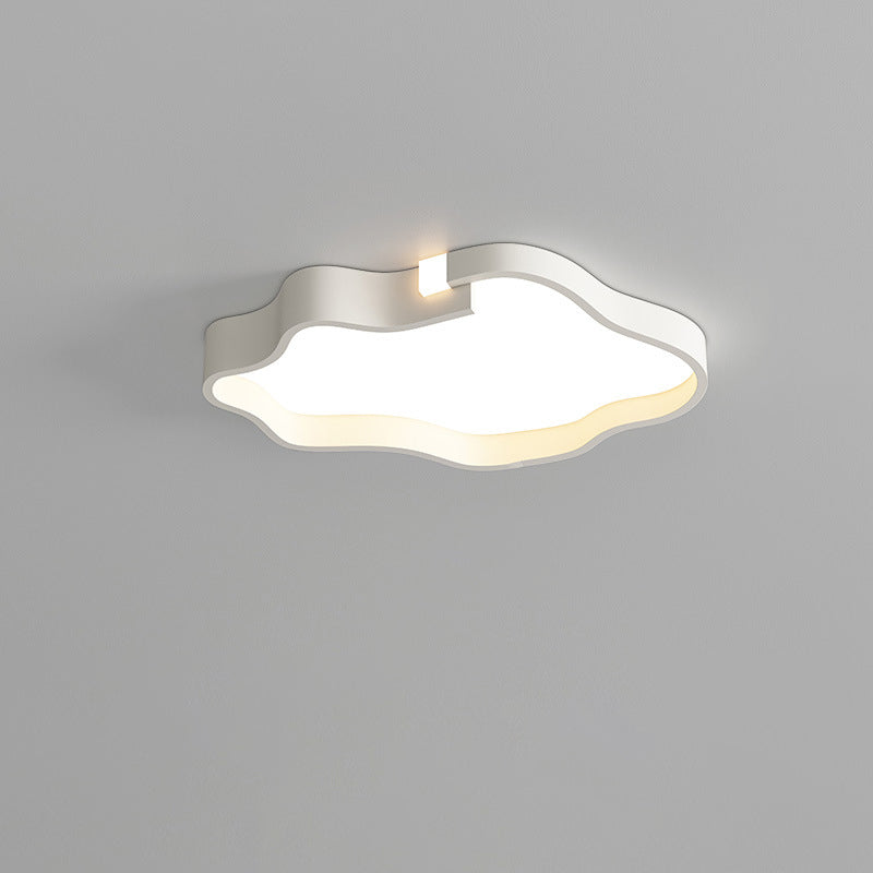 Contemporary Nordic Iron Acrylic Square Cloud Shade LED Flush Mount Ceiling Light For Living Room