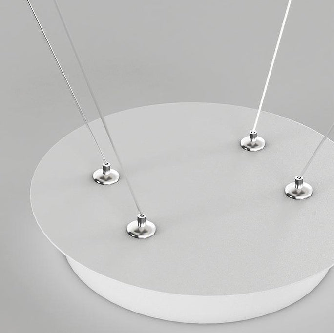 Lámpara de Araña LED de Hierro y Acrílico con Círculo Irregular de Simplicidad Moderna para Sala de Estar 