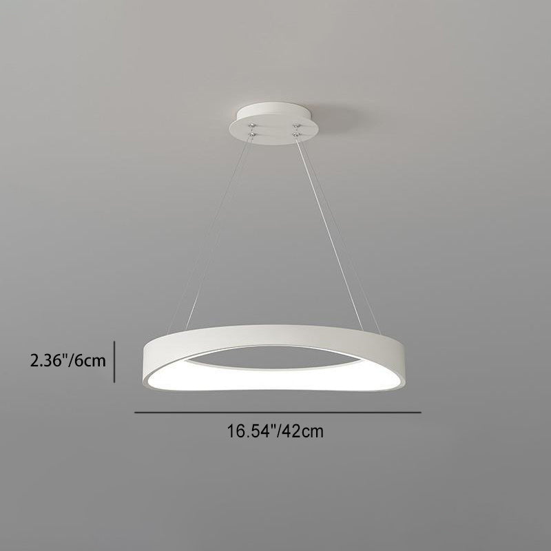Lámpara de Araña LED de Hierro y Acrílico con Círculo Irregular de Simplicidad Moderna para Sala de Estar 