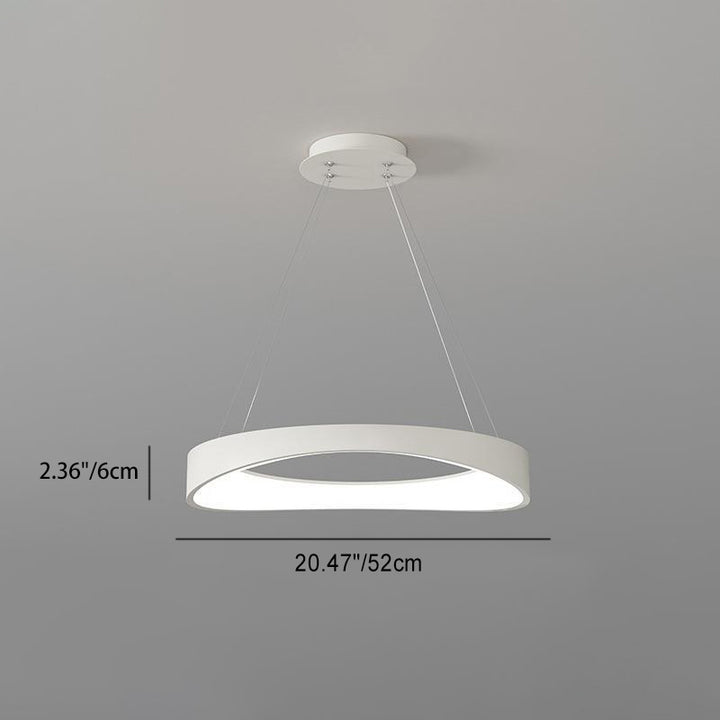 Lámpara de Araña LED de Hierro y Acrílico con Círculo Irregular de Simplicidad Moderna para Sala de Estar 