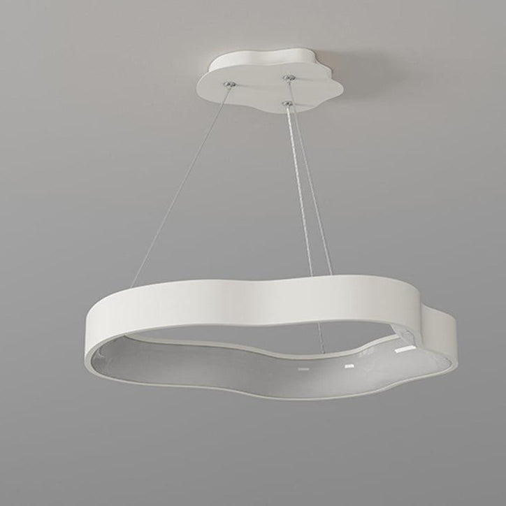 Lámpara de Araña LED de Hierro y Acrílico con Círculo Irregular de Simplicidad Moderna para Sala de Estar 