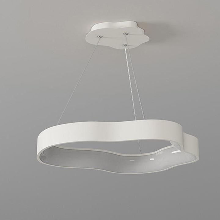 Lámpara de Araña LED de Hierro y Acrílico con Círculo Irregular de Simplicidad Moderna para Sala de Estar 