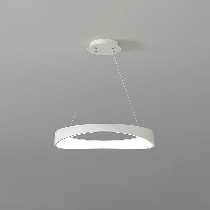 Lámpara de Araña LED de Hierro y Acrílico con Círculo Irregular de Simplicidad Moderna para Sala de Estar 