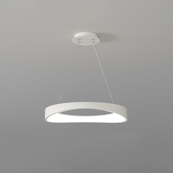 Lámpara de Araña LED de Hierro y Acrílico con Círculo Irregular de Simplicidad Moderna para Sala de Estar 