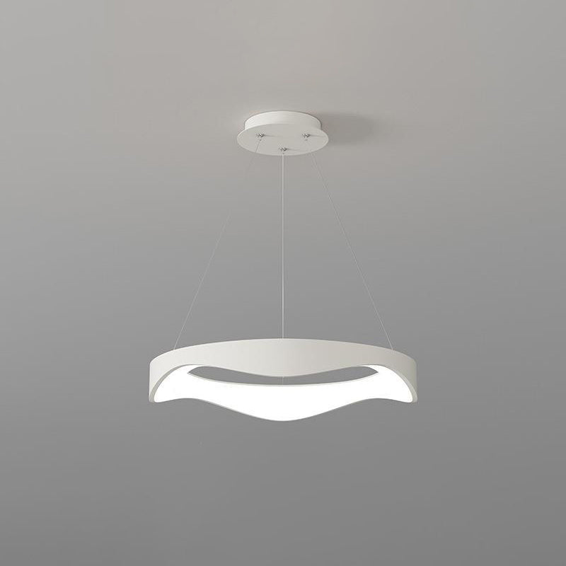 Lámpara de Araña LED de Hierro y Acrílico con Círculo Irregular de Simplicidad Moderna para Sala de Estar 