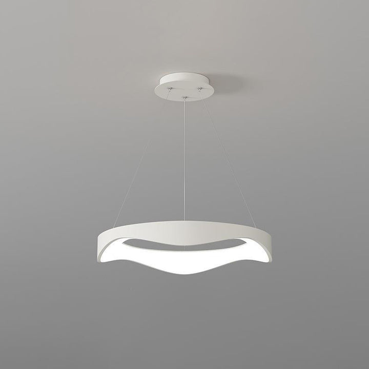 Lámpara de Araña LED de Hierro y Acrílico con Círculo Irregular de Simplicidad Moderna para Sala de Estar 