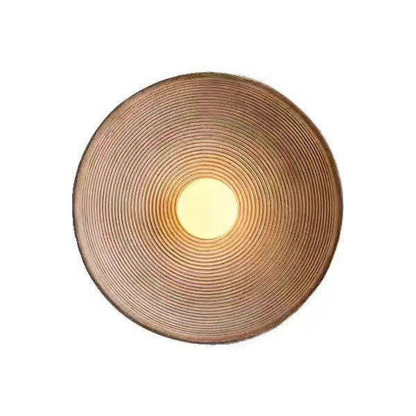 Applique murale 1 lumière en résine japonaise traditionnelle en forme d&