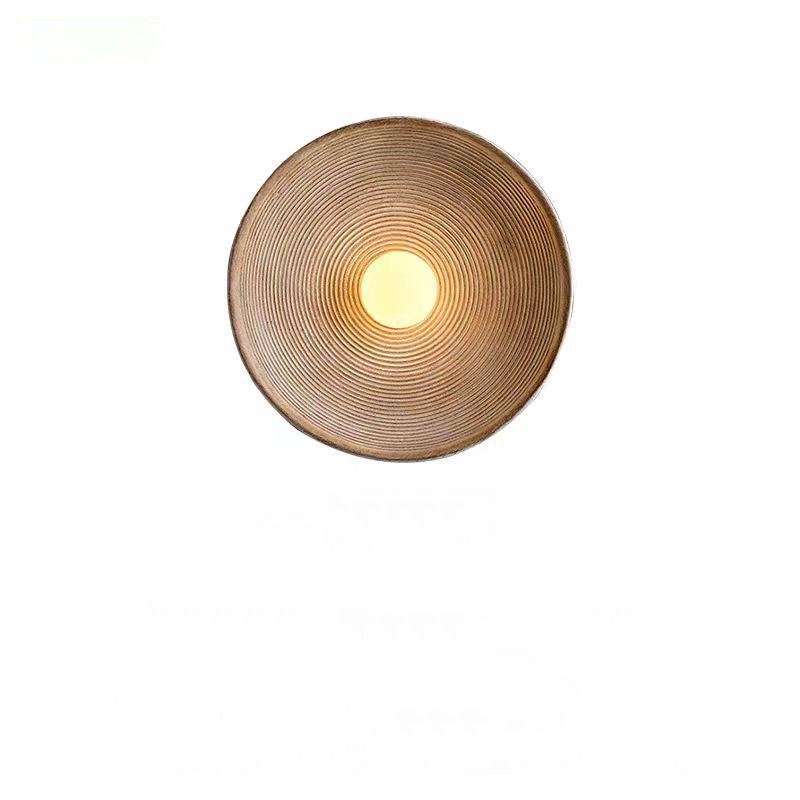 Applique murale 1 lumière en résine japonaise traditionnelle en forme d&
