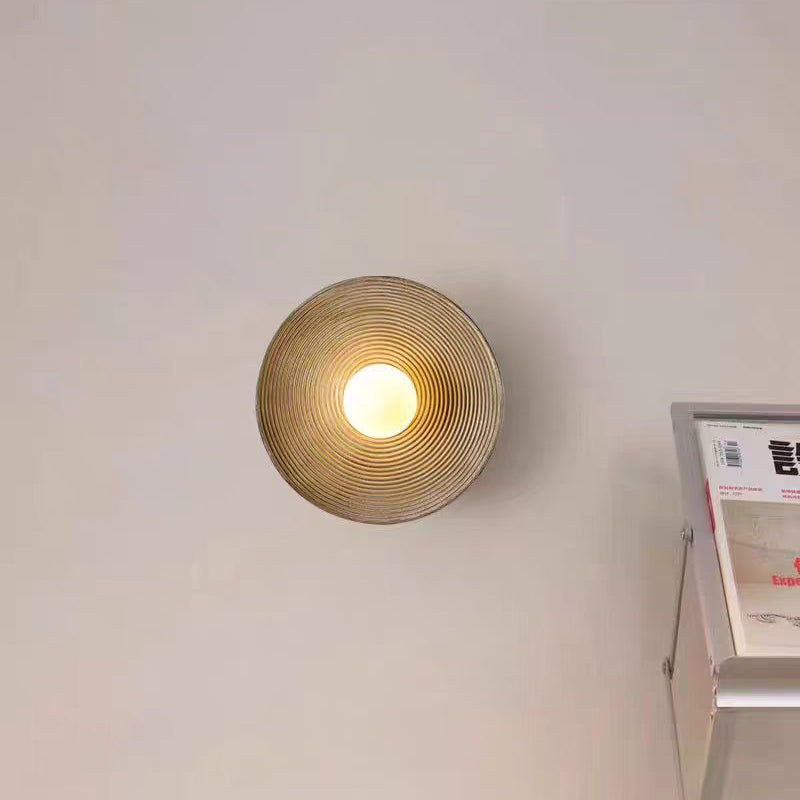 Applique murale 1 lumière en résine japonaise traditionnelle en forme d&