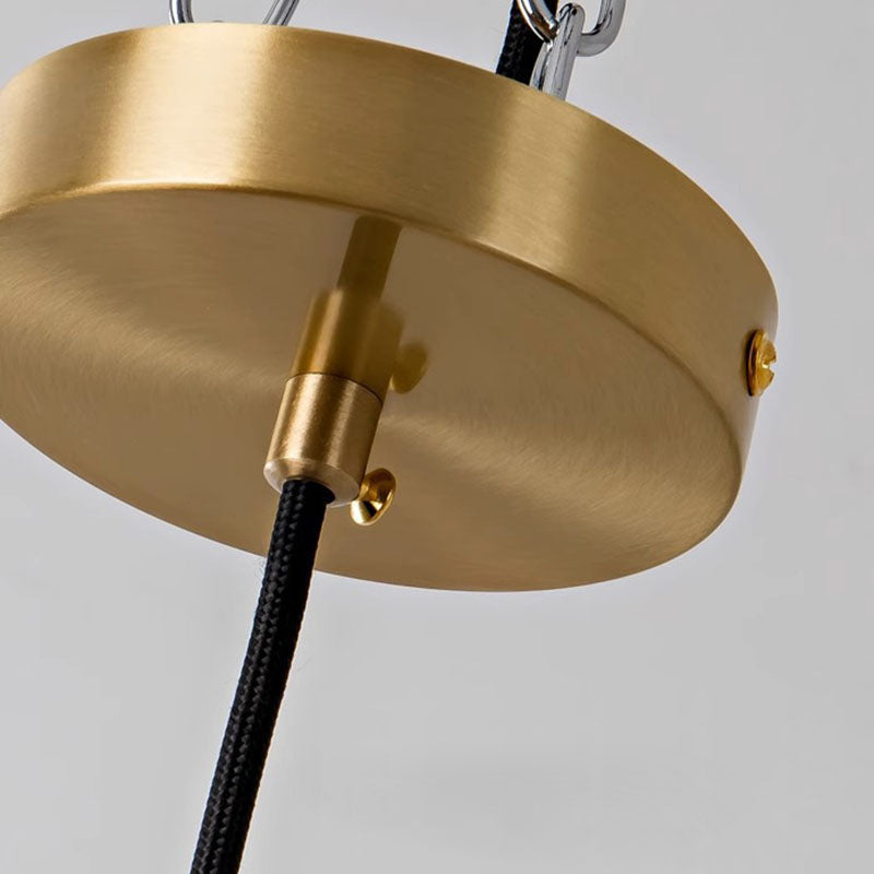 Contemporary Luxury Column Marble Brass 1-Light Pendant Light For Living Room