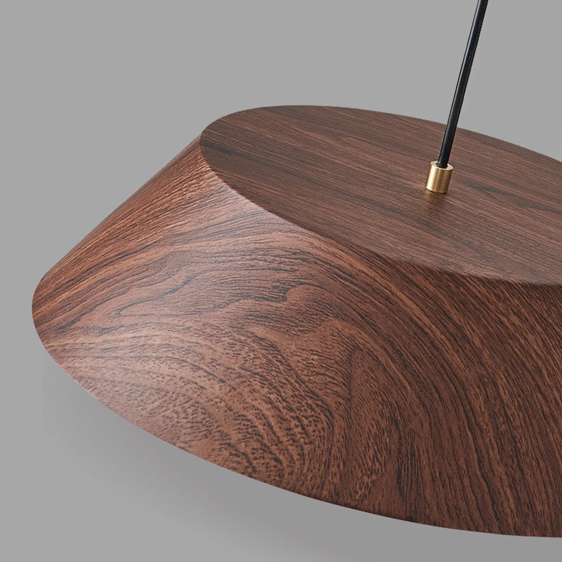 Lámpara colgante LED de hierro acrílico con forma de tambor chino tradicional para sala de estar 