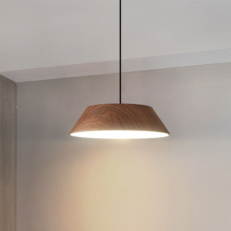 Lámpara colgante LED de hierro acrílico con forma de tambor chino tradicional para sala de estar 