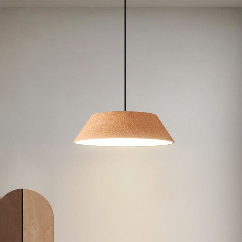 Lámpara colgante LED de hierro acrílico con forma de tambor chino tradicional para sala de estar 