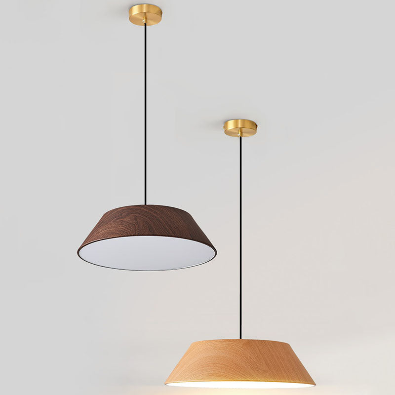 Lámpara colgante LED de hierro acrílico con forma de tambor chino tradicional para sala de estar 