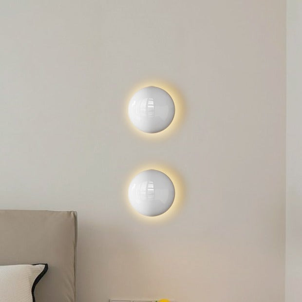 Modern Minimalist Iron Round Ambiance LED Wall Sconce Lamp For Living Room