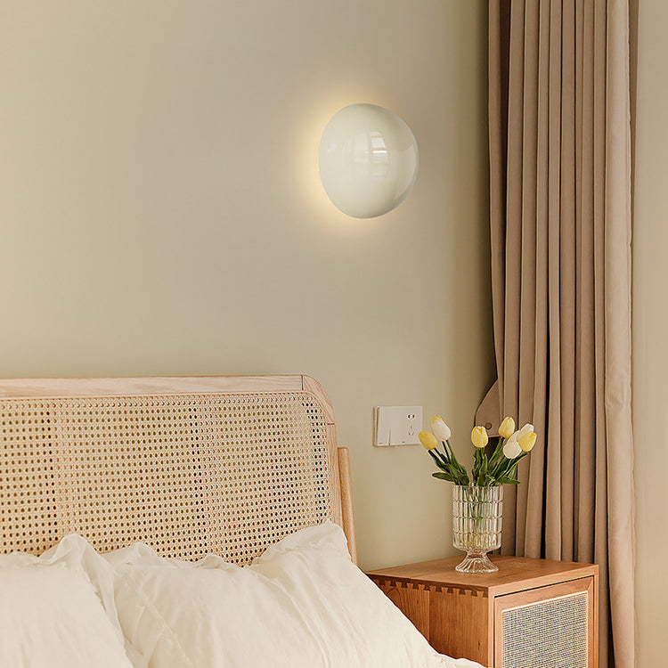 Modern Minimalist Iron Round Ambiance LED Wall Sconce Lamp For Living Room