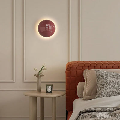 Modern Minimalist Iron Round Ambiance LED Wall Sconce Lamp For Living Room