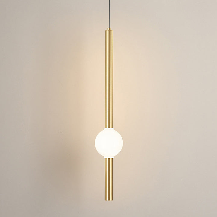 Modern Minimalist Round Ball Sword-Shape Iron Acrylic LED Pendant Light For Bedroom