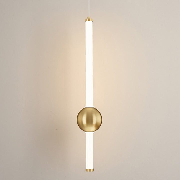 Modern Minimalist Round Ball Sword-Shape Iron Acrylic LED Pendant Light For Bedroom