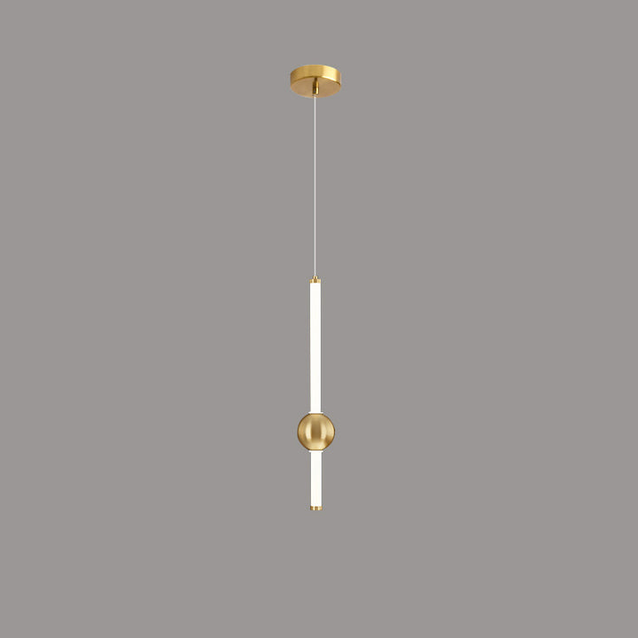 Modern Minimalist Round Ball Sword-Shape Iron Acrylic LED Pendant Light For Bedroom