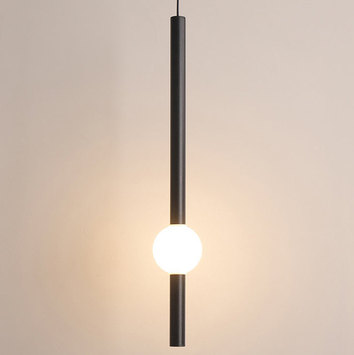 Modern Minimalist Round Ball Sword-Shape Iron Acrylic LED Pendant Light For Bedroom