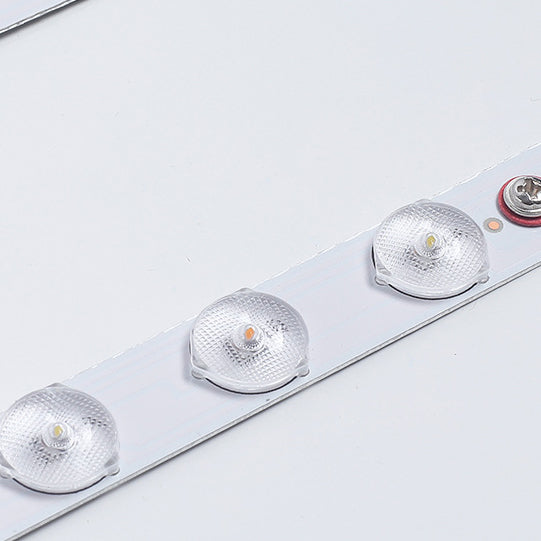 Modern Simplicity Iron Acrylic Square Round Petal LED Flush Mount Ceiling Light For Bedroom