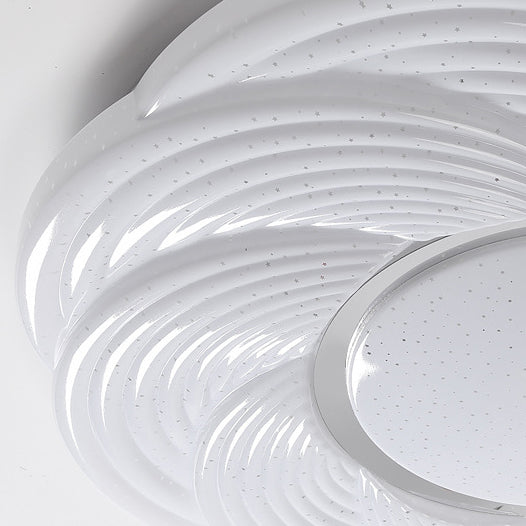Modern Simplicity Iron Acrylic Square Round Petal LED Flush Mount Ceiling Light For Bedroom