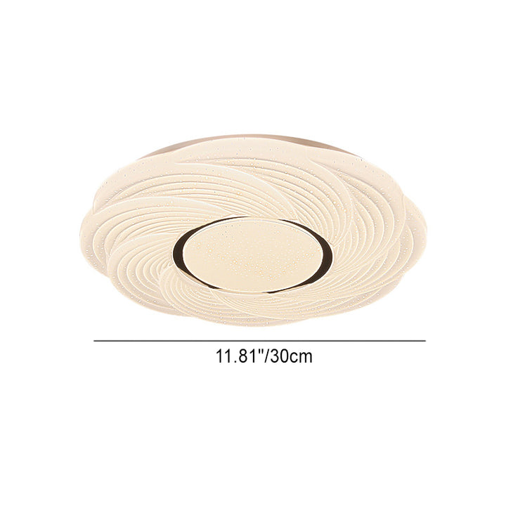 Modern Simplicity Iron Acrylic Square Round Petal LED Flush Mount Ceiling Light For Bedroom