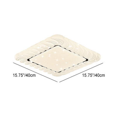 Lumière de plafond LED en acrylique fer modern simplicité carré rond pétale pour chambre 