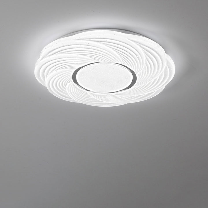 Modern Simplicity Iron Acrylic Square Round Petal LED Flush Mount Ceiling Light For Bedroom