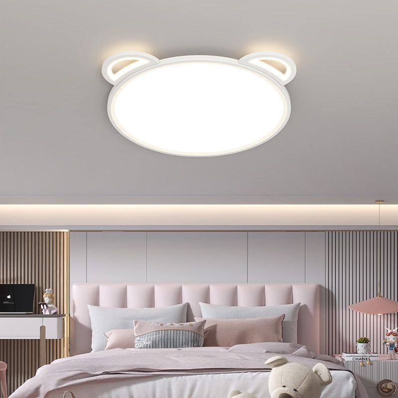 Plafonnier LED en acrylique et aluminium avec avion et ours cartoon créatif contemporain pour chambre d&