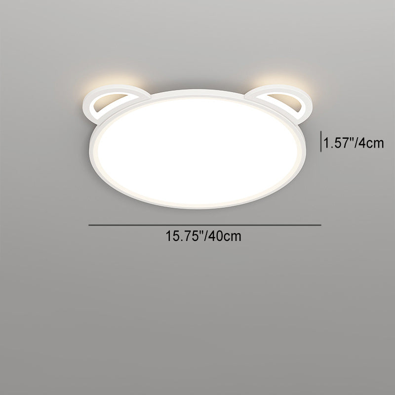 Plafonnier LED en acrylique et aluminium avec avion et ours cartoon créatif contemporain pour chambre d&