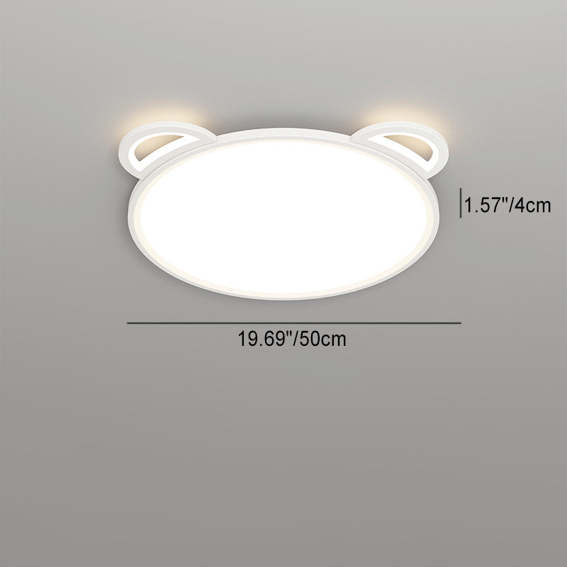 Plafonnier LED en acrylique et aluminium avec avion et ours cartoon créatif contemporain pour chambre d&
