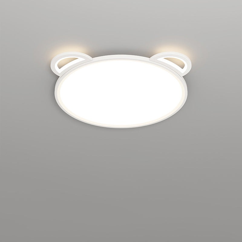 Plafonnier LED en acrylique et aluminium avec avion et ours cartoon créatif contemporain pour chambre d&