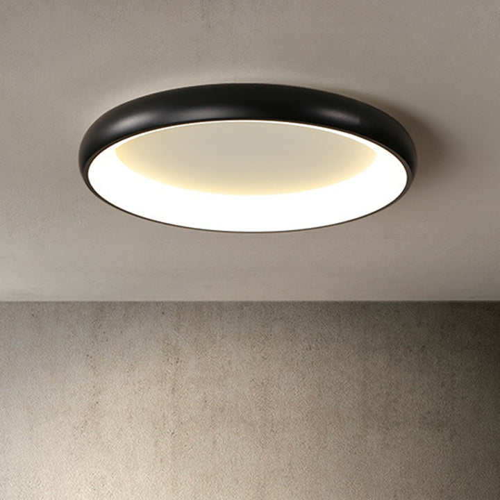 Plafonnier LED moderne minimaliste rond en aluminium avec abat-jour en acrylique pour chambre 